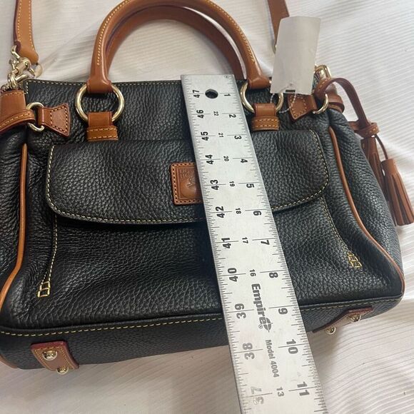 Dooney & Bourke VTG Florentine Black Satchel Purse Handbag New - Picture 4 of 16